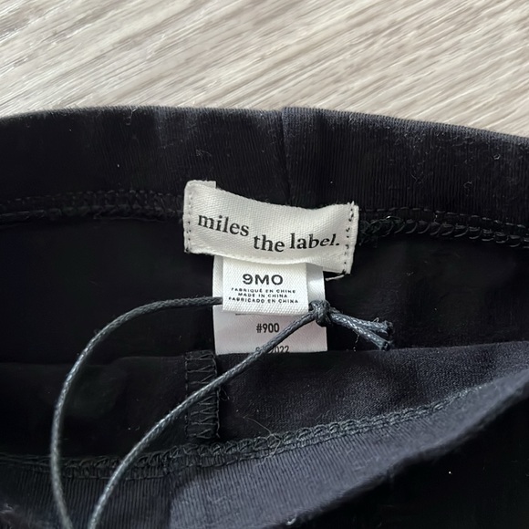 NWT MILES THE LABEL Girls’ Black Basic Legging 9M - Picture 3 of 4